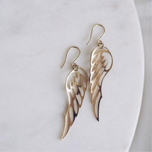 Load image into Gallery viewer, Graceful Taking Flight Wings Gold Earrings - By Finders and Makers - Papaya Lane