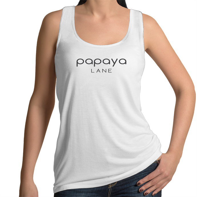 Papaya Lane Logo 100% Cotton Singlet - Papaya Lane