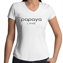 Load image into Gallery viewer, Large Logo 100% Cotton  V-neck T-shirt PLS018AU - Papaya Lane