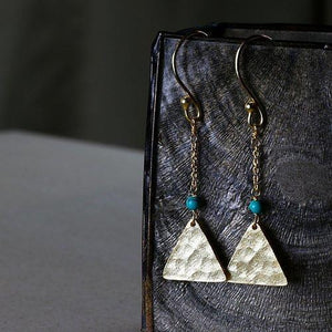 Mandisa Turquoise and Gold Earrings - by Finders and Makers - Papaya Lane