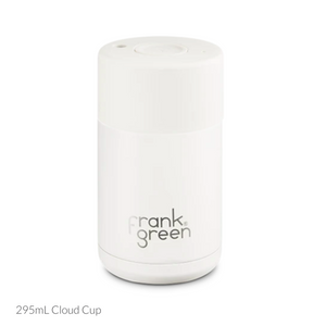 frank green White Cloud  Ceramic Reusable Cup - Button Lid - 295mL - Papaya Lane