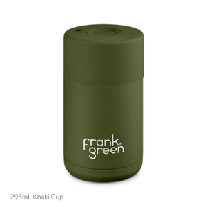frank green Ceramic Reusable Cup - Button Lid - 295mL - Khaki - Papaya Lane
