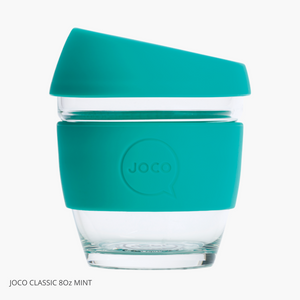 Joco Reusable Glass Cup Mint 236ml Small 8oz