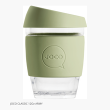 Load image into Gallery viewer, Joco Reusable Glass Cup Army 354ml Medium 12oz